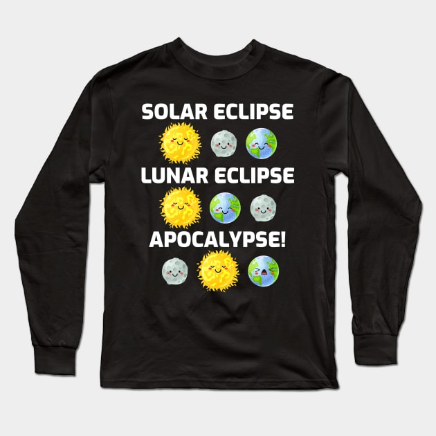 Types of Eclipse Apocalypse Long Sleeve T-Shirt by SunburstGeo